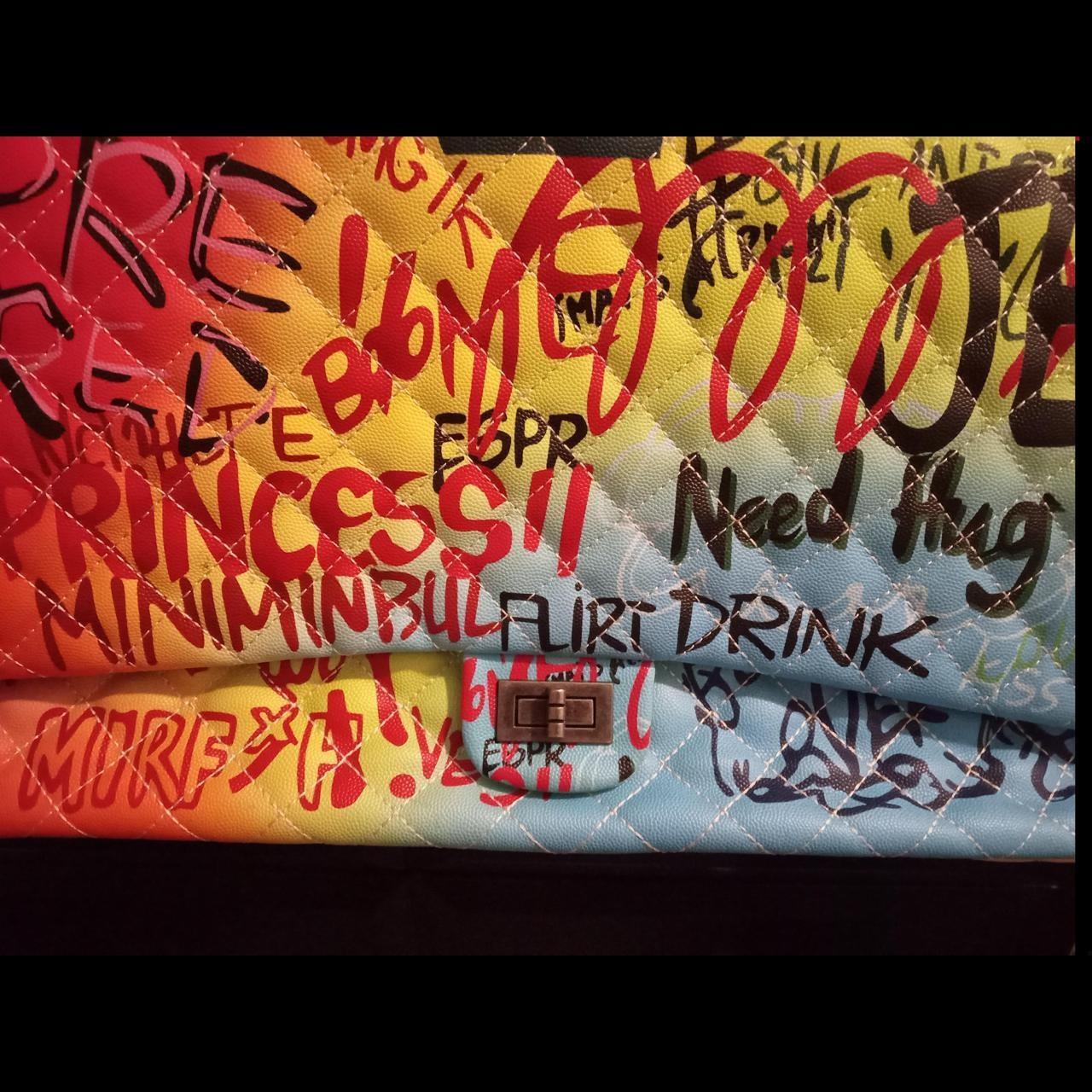 Women's Bag - Multi – Multi-Coloured Large Graffi… - image 5