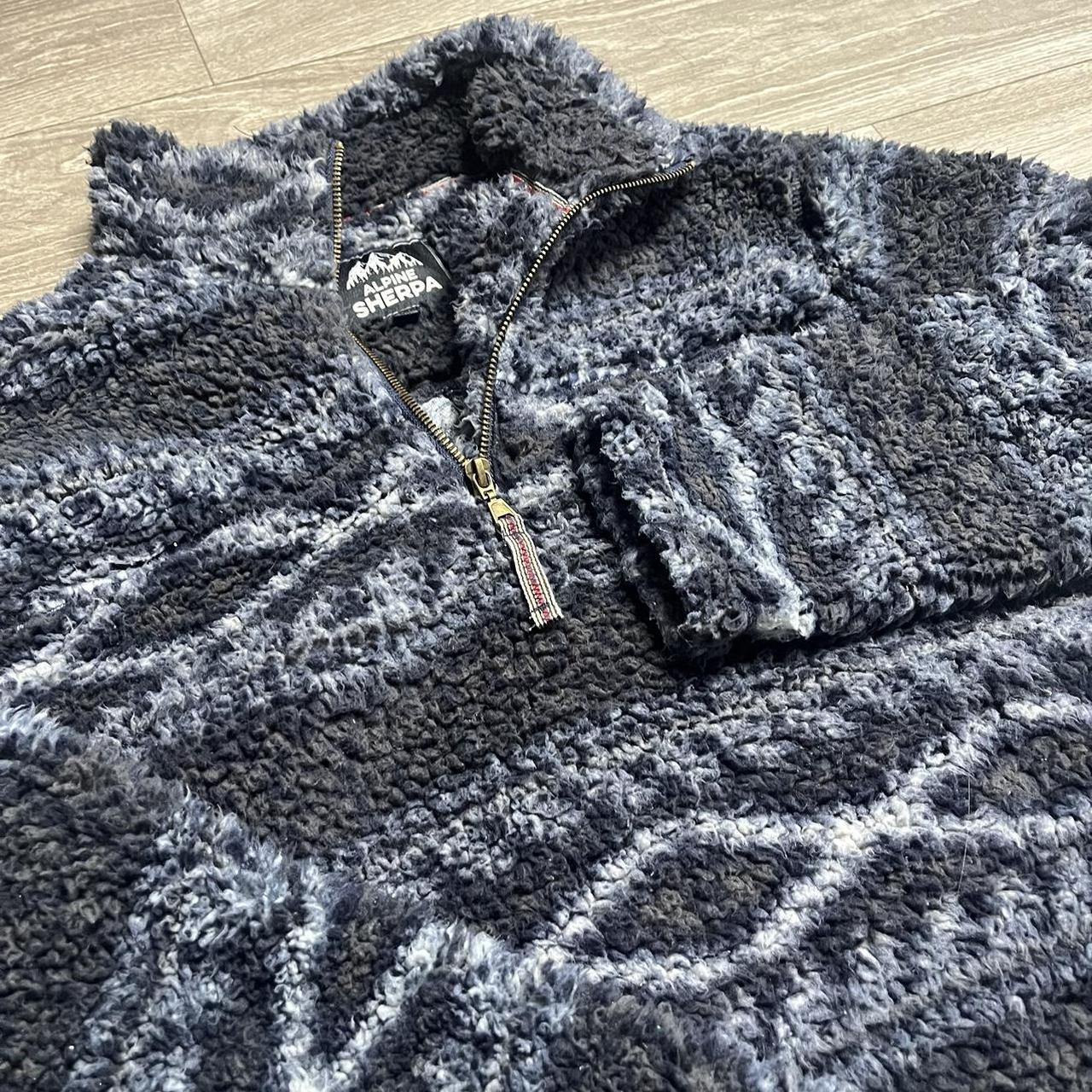 Alpine Sherpa Half zip pullover sweater With... - Depop