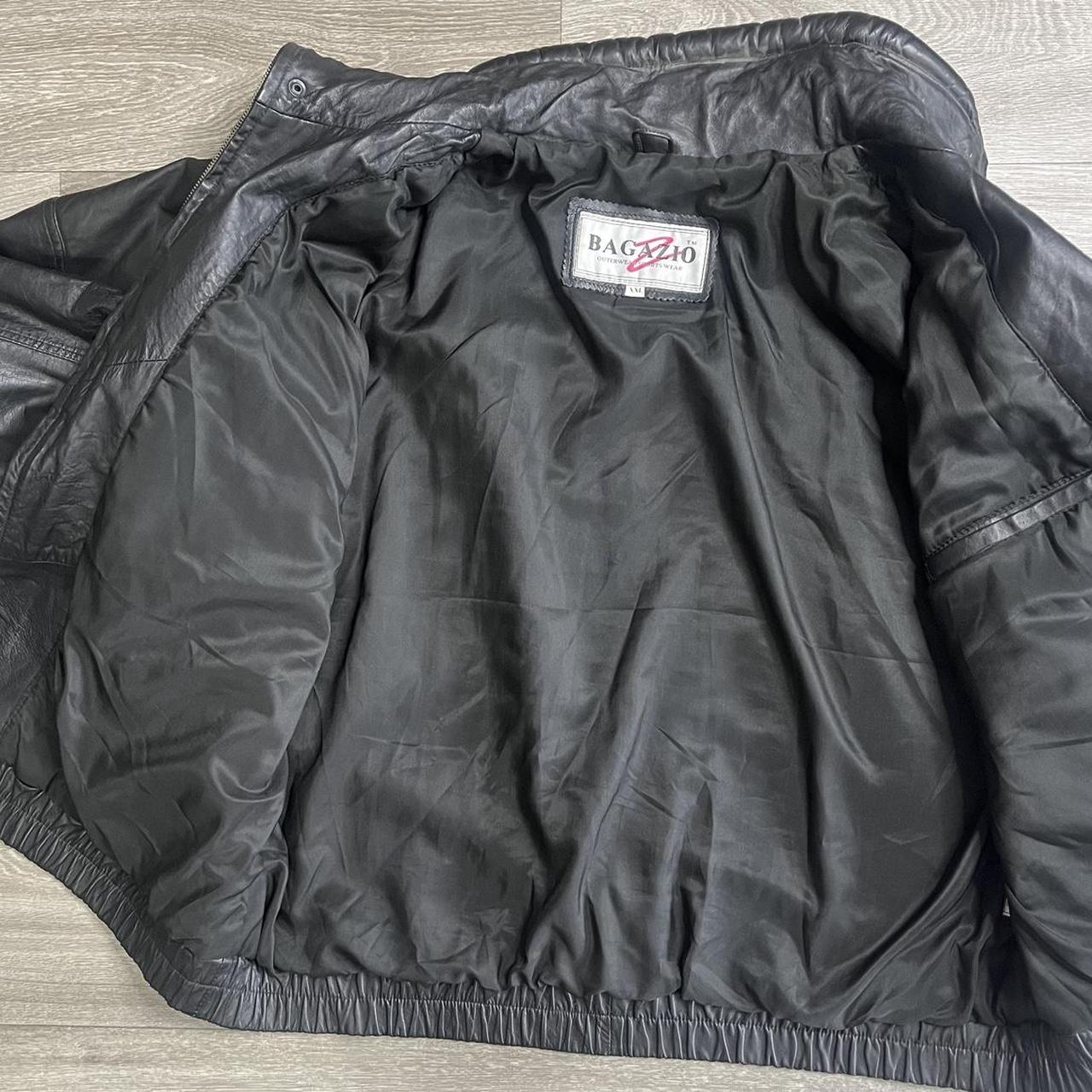 Rare Vintage Bagazio 2XL Leather Jacket... - Depop