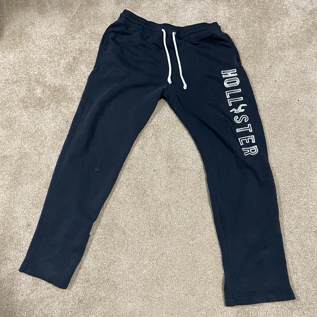 Black Hollister Sweat pants Has 2 small stains One - Depop