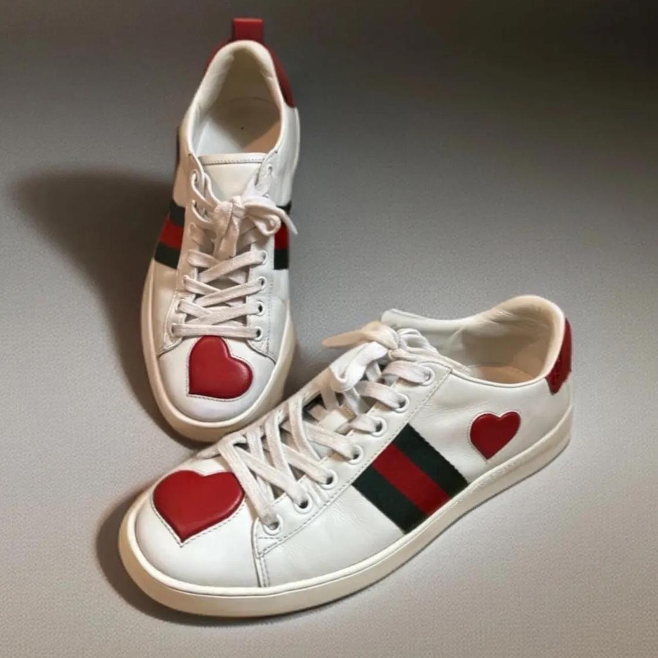 Gucci ace 2025 heart trainers