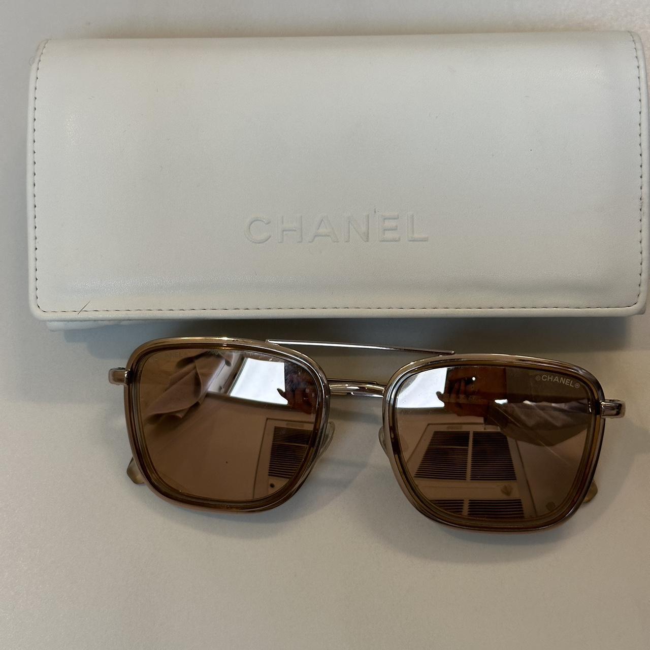 Chanel rose gold aviator sunglasses best sale