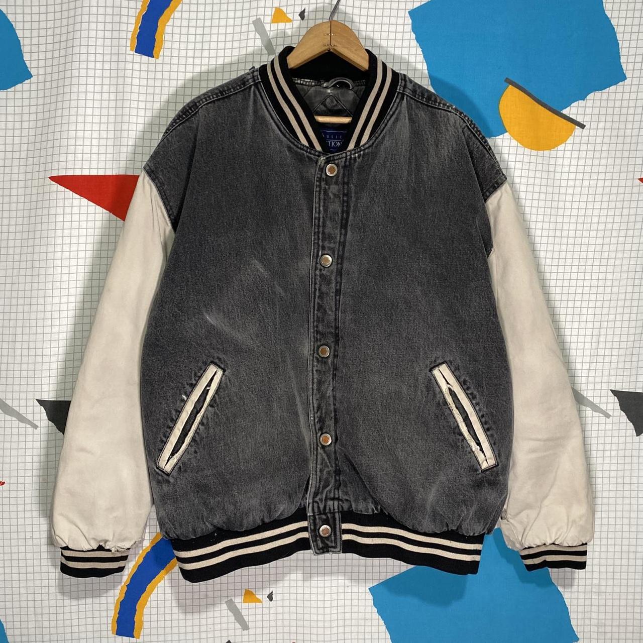 Basic Editions Men's Bomber Jacket - Grey/Black -… - image 1