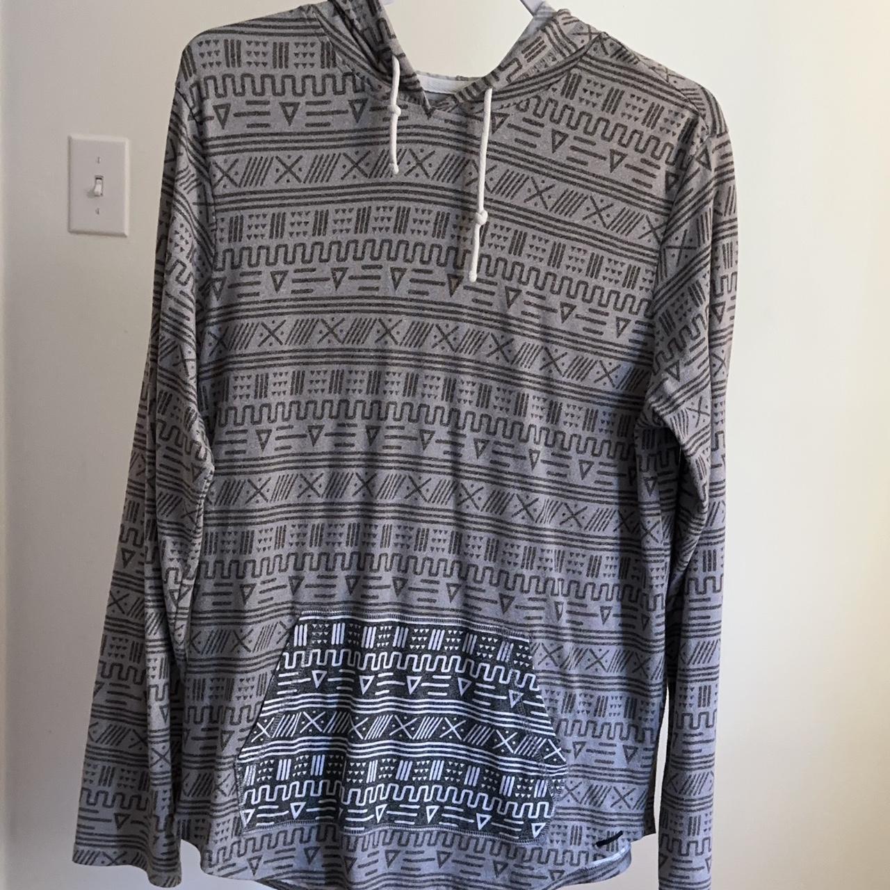 On the Byas Hoodie Men s L Grey Navy Depop