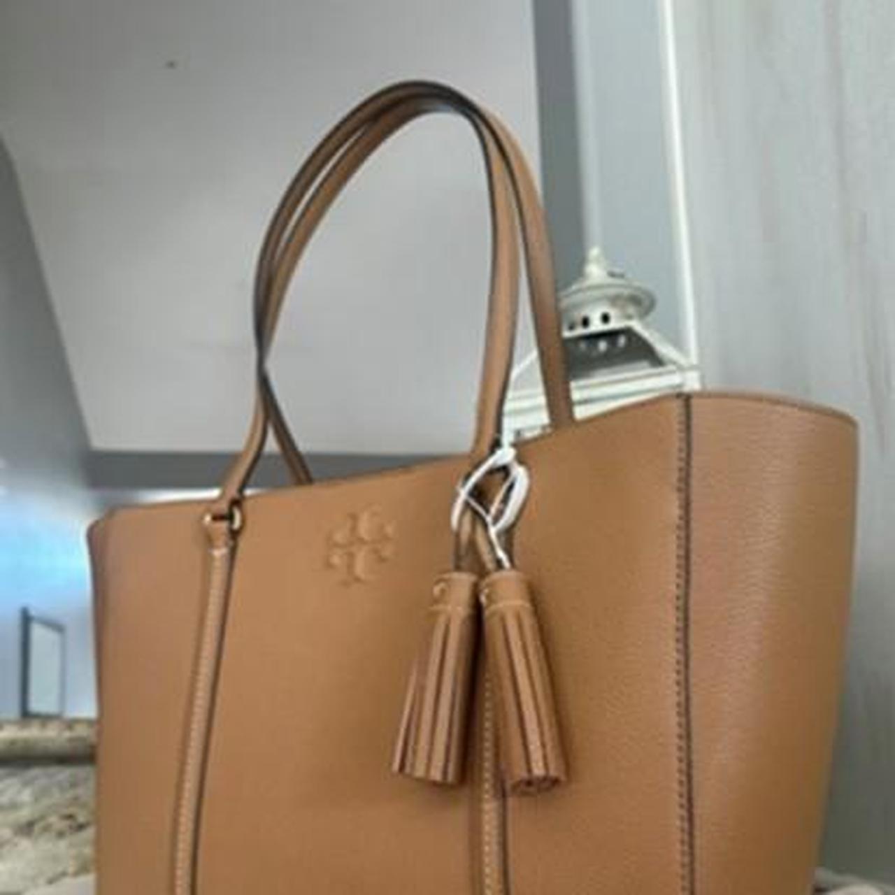 New Tory Burch large Thea tote leather tiramisu... - Depop