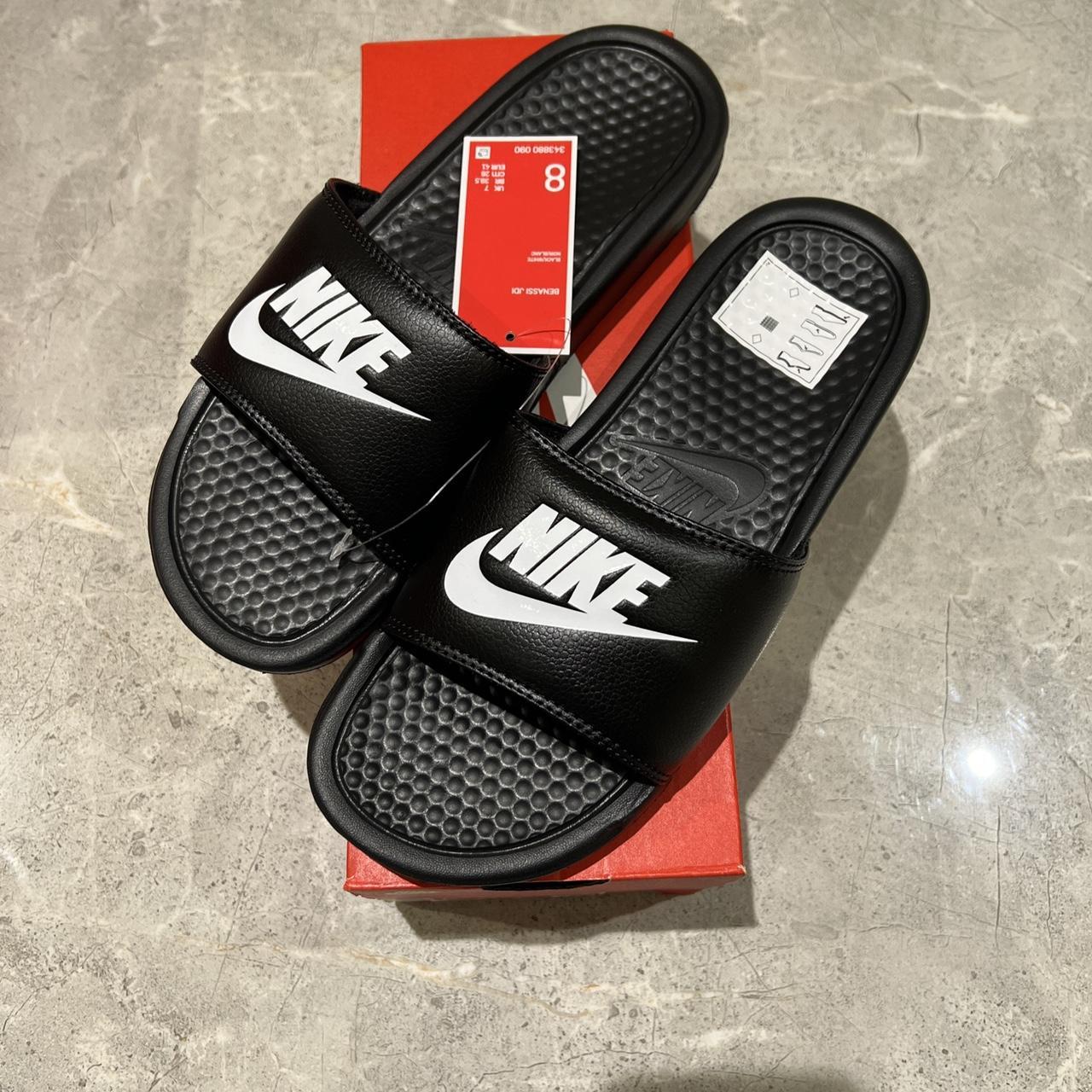 Nike just do it black clearance slides