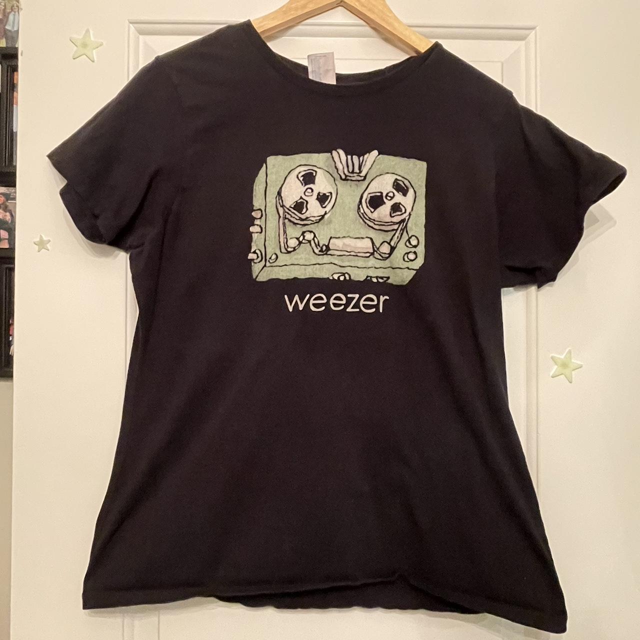 Large weezer shirt (shrunk by being worn so much) - Depop