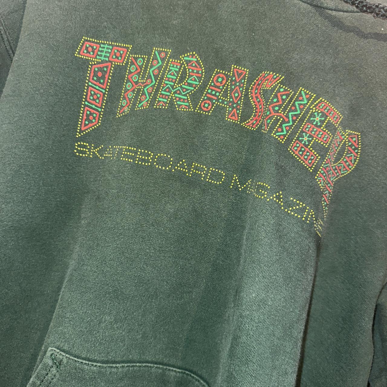 Dark green thrasher online hoodie