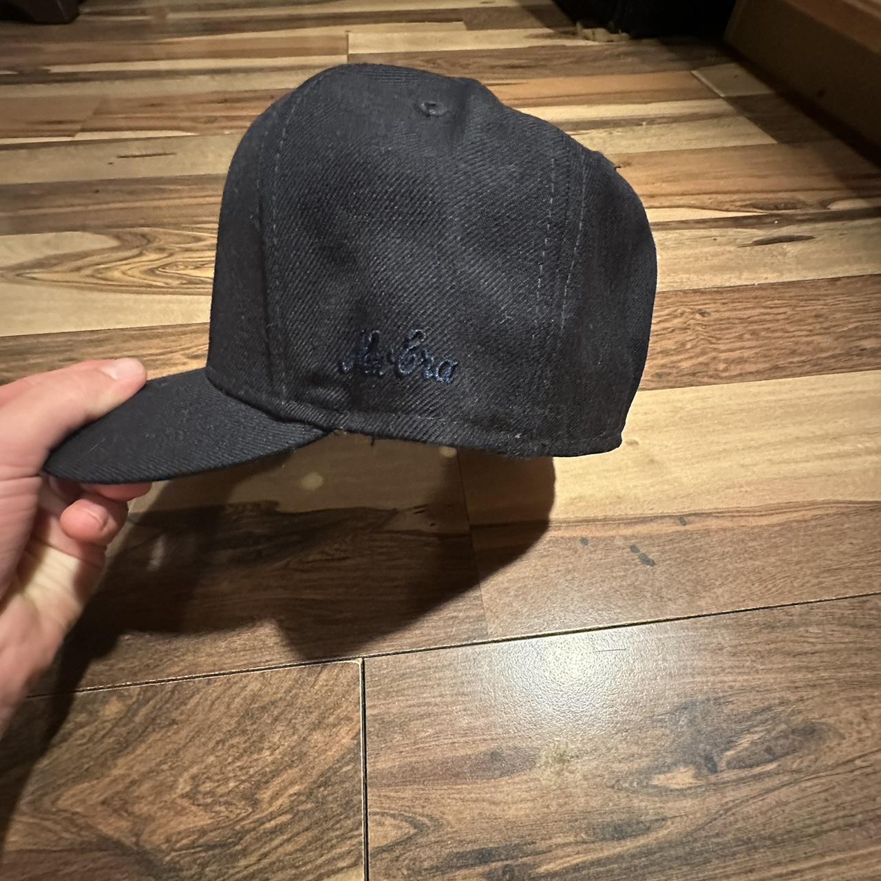 Navy Fear Of God Essentials Fitted -Size 7... - Depop