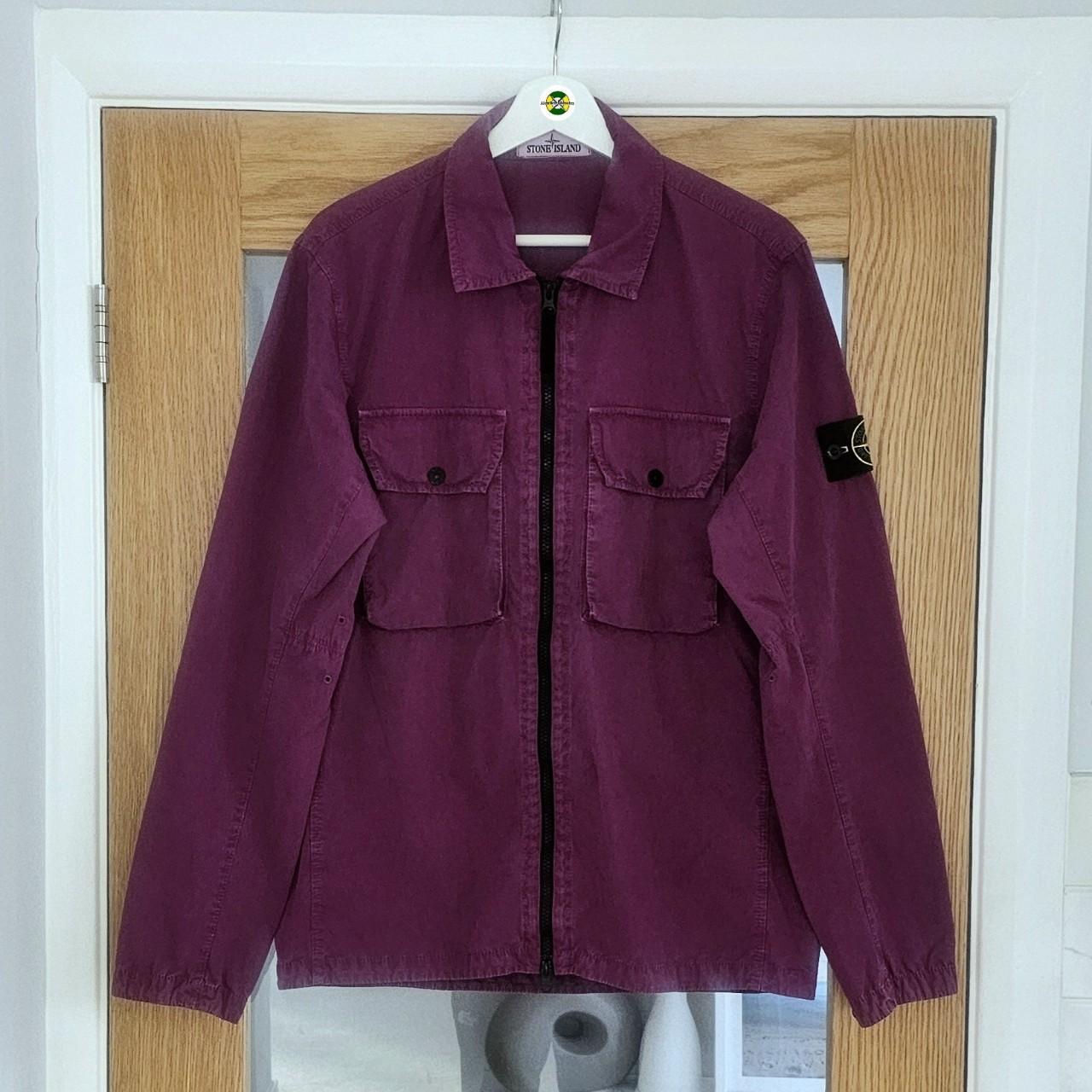 Stone island sales overshirt purple