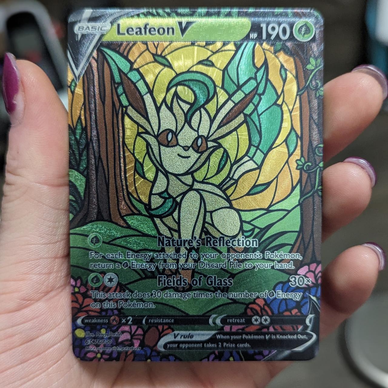 PROXY/CUSTOM CARD - Leafeon V Mosaic Art This is a... - Depop