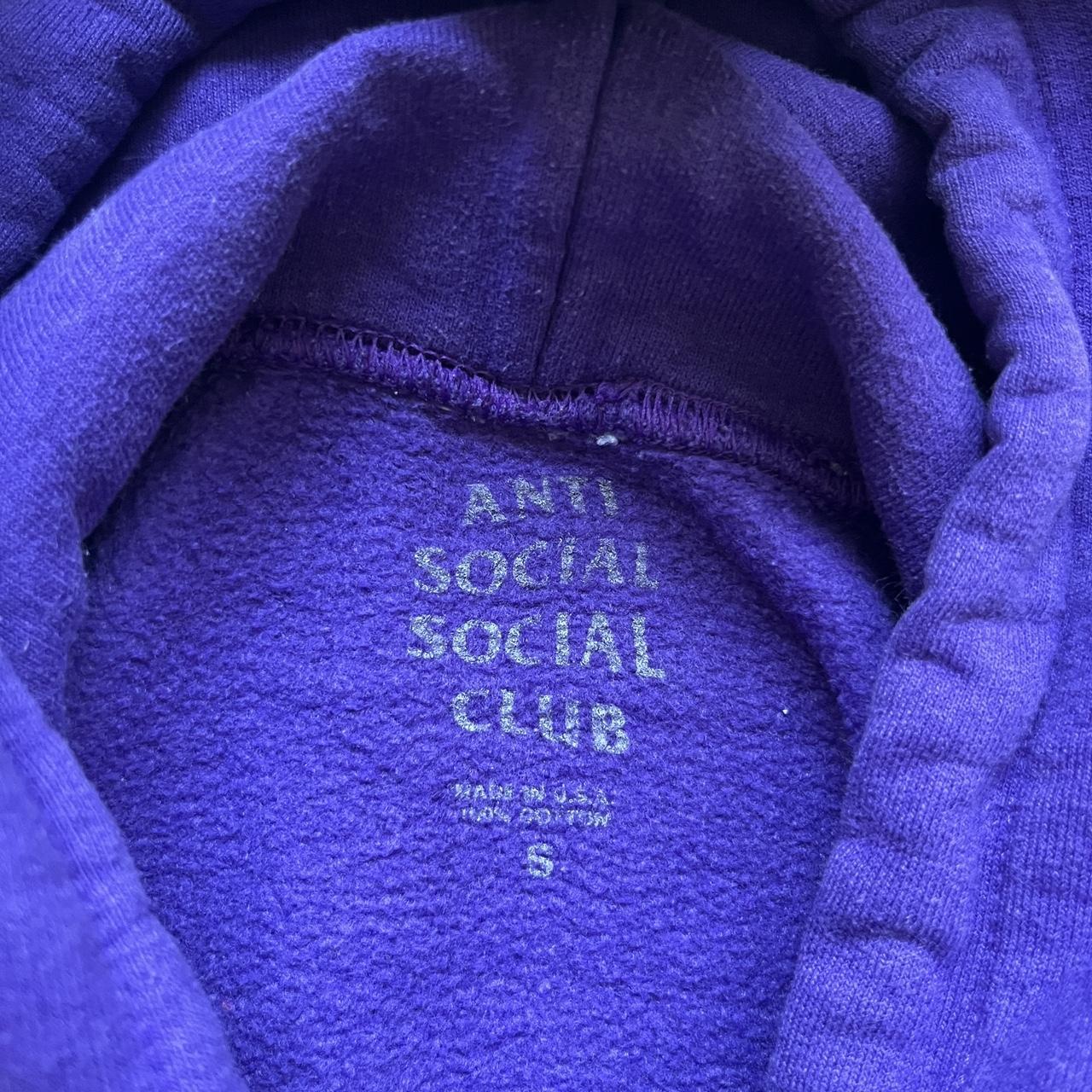 PURPLE ANTI SOCIAL SOCIAL CLUB HOODIE S, Made