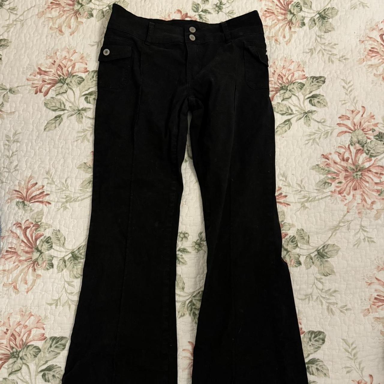 Brandy Melville Black Agatha Pants Jeans Tagged Size... - Depop