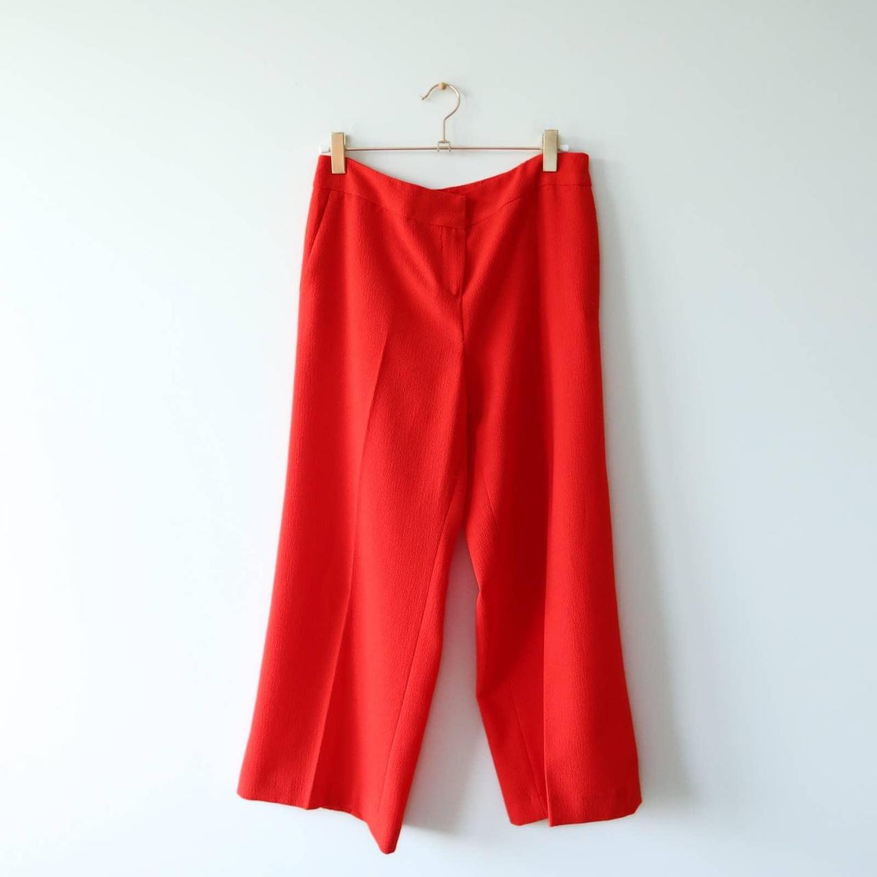 Buy 80s Bright Red Formal Pants Vintage Rayon High Rise Trousers Online in  India - Etsy