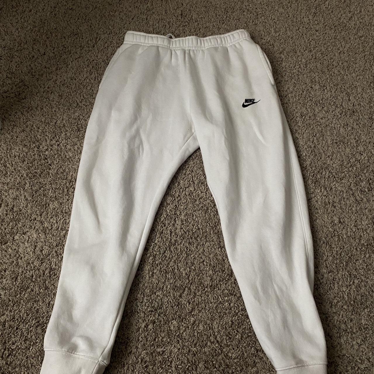 White Nike sweatpants Men’s medium Great condition... Depop
