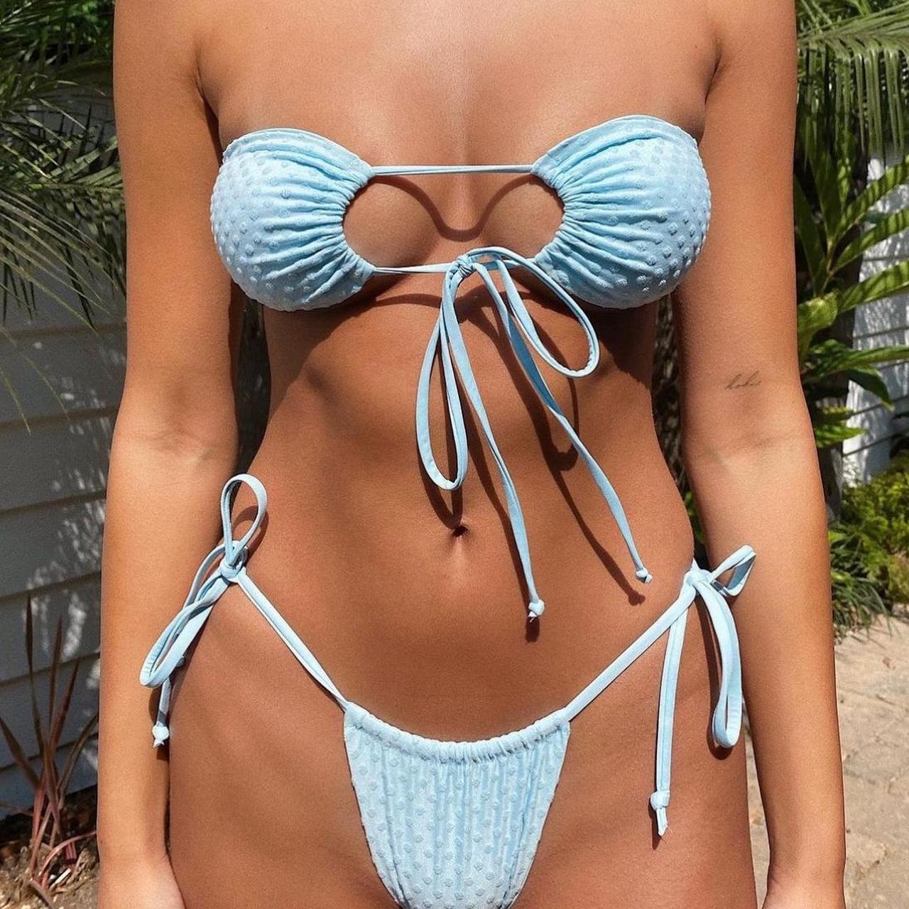 FRANKIES BIKINIS Blue Swimsuit ONLY WORN | Depop