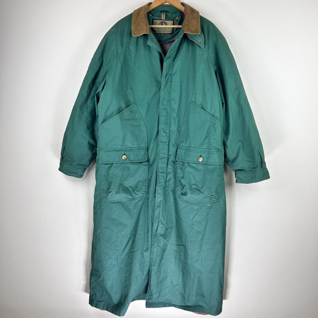 Vintage Men's Overcoat - Green/Brown - L – Vtg Br… - image 1