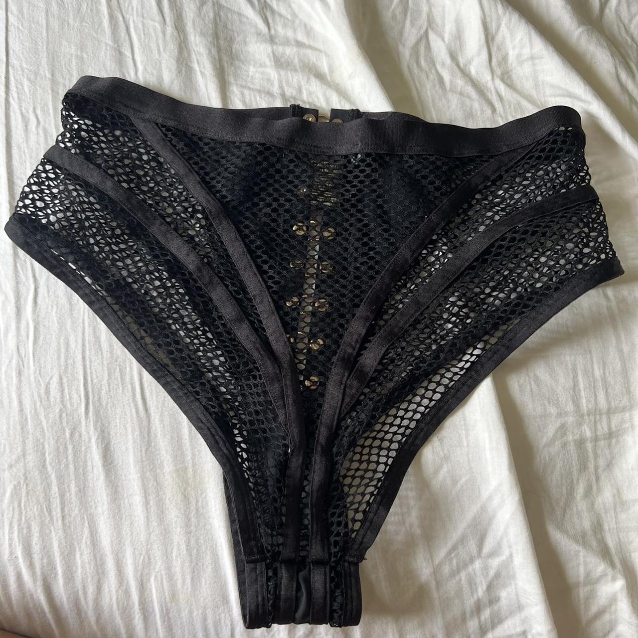 Black and gold Honey Birdette high waisted briefs... - Depop