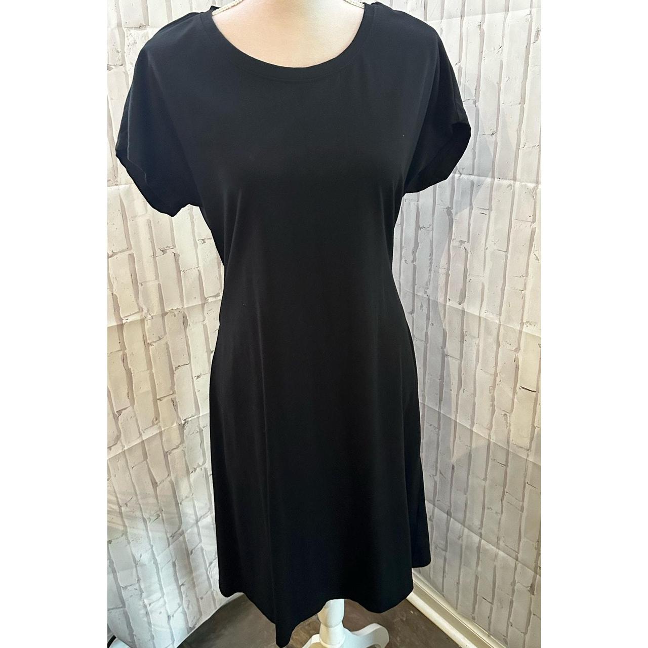 Lord Taylor Black Shirt Dress w Back Tie Size M Depop