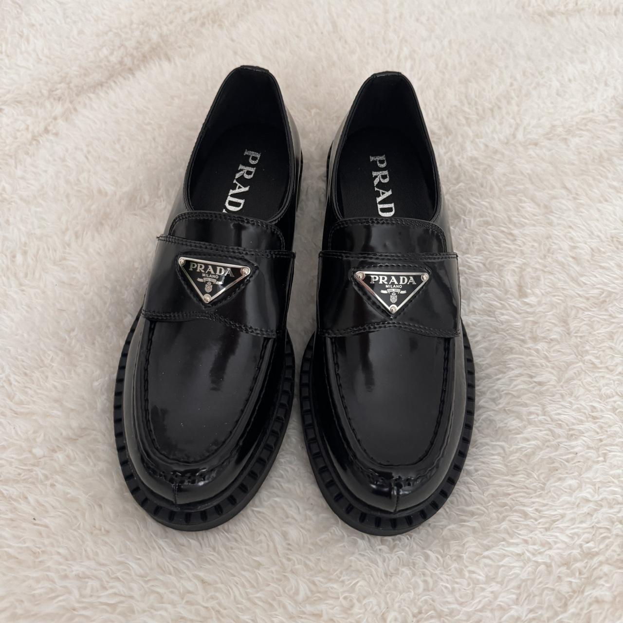 Prada patent loafers. Bought them off here, worn... - Depop