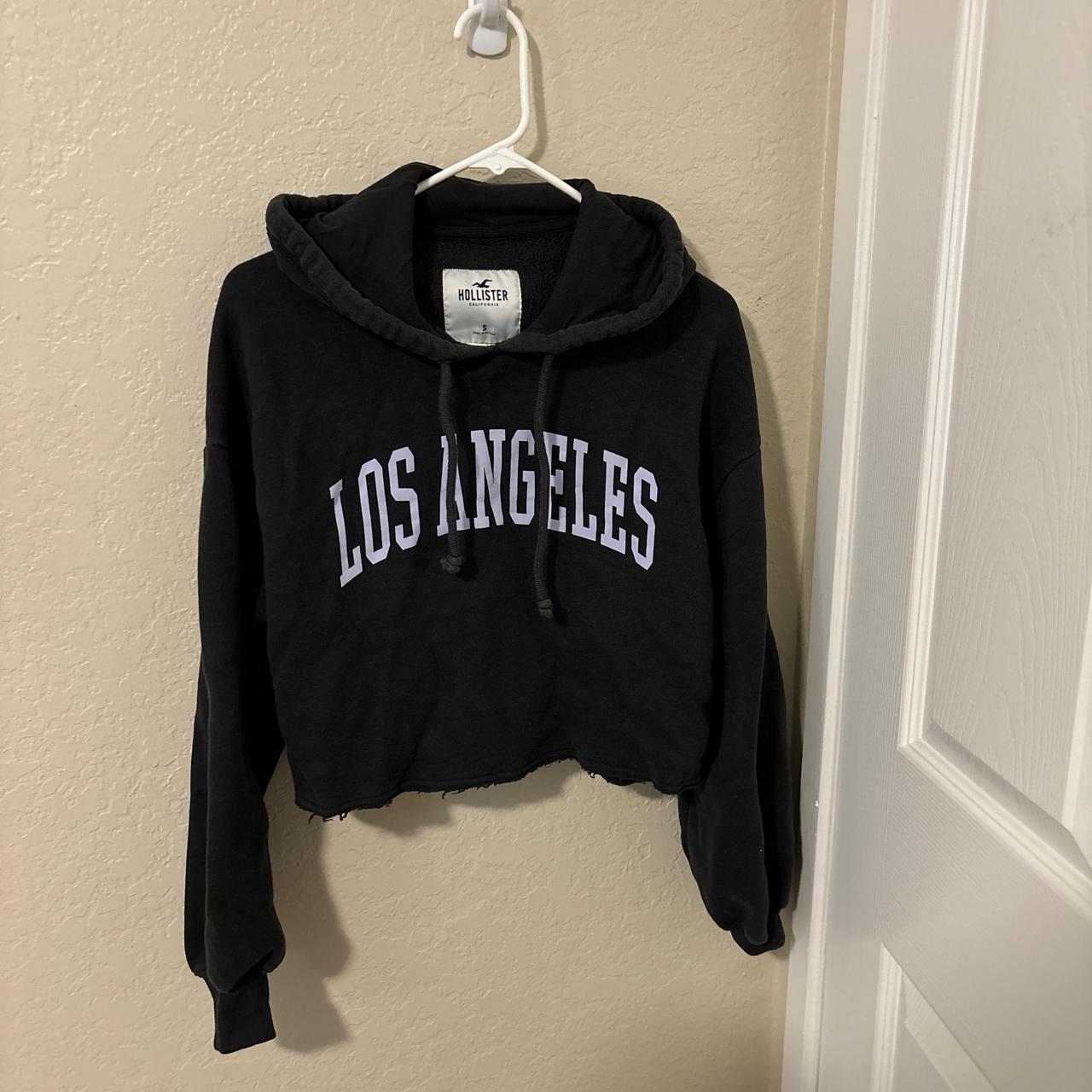 Hollister cut off crop hoodie on sale