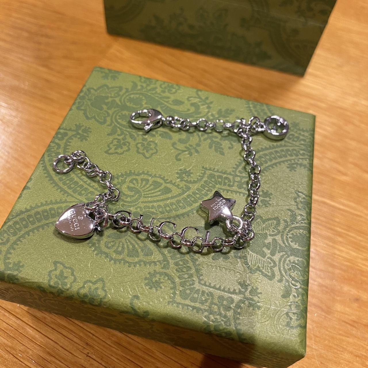 Gucci charm bracelet on sale silver