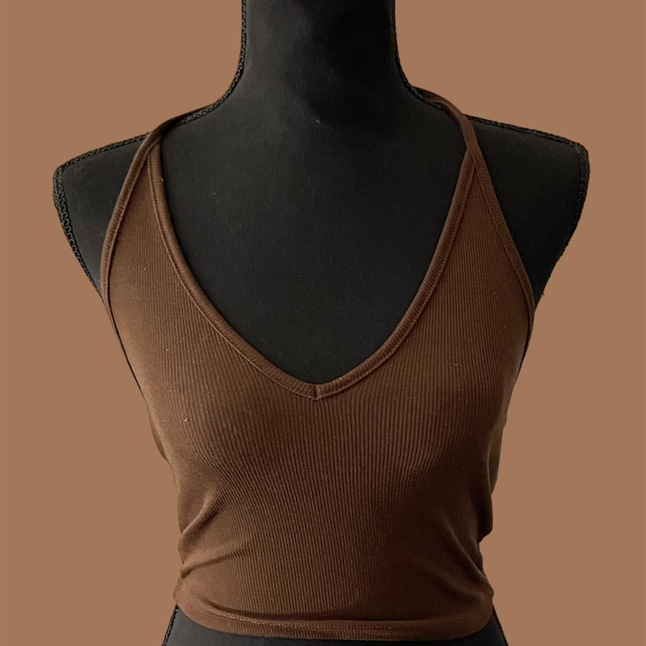 Brown halter top #croptop - Depop