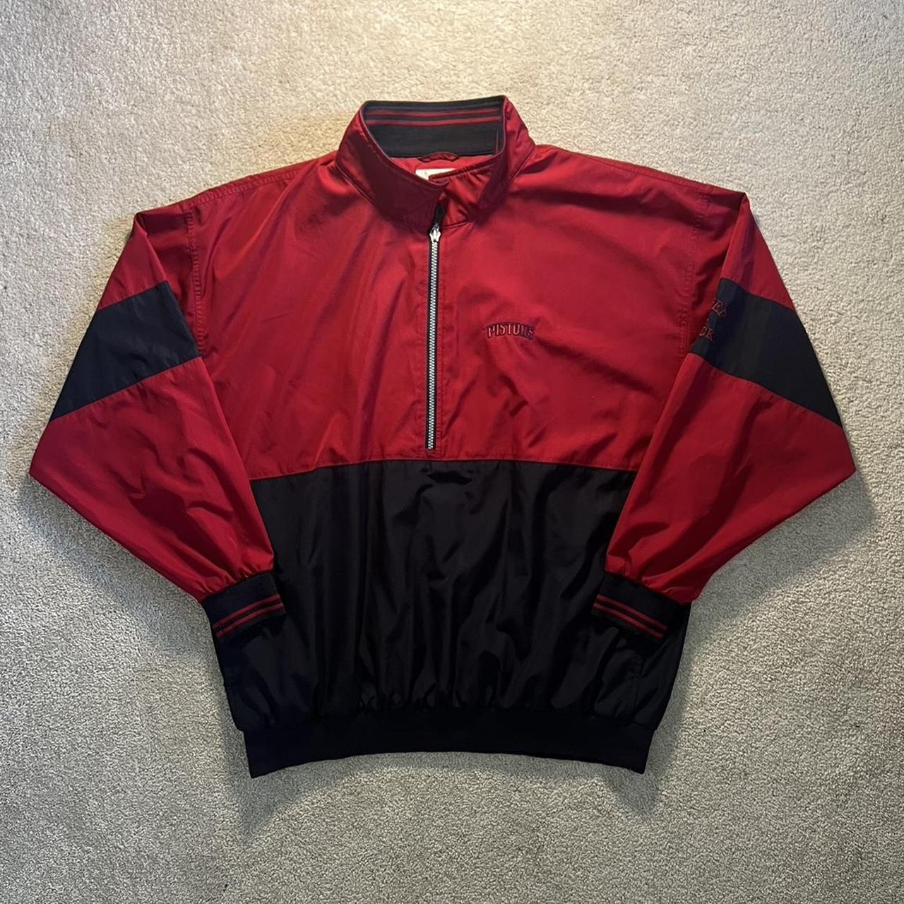 Vintage Detroit Pistons Quarter Zip Pull Over Great... Depop