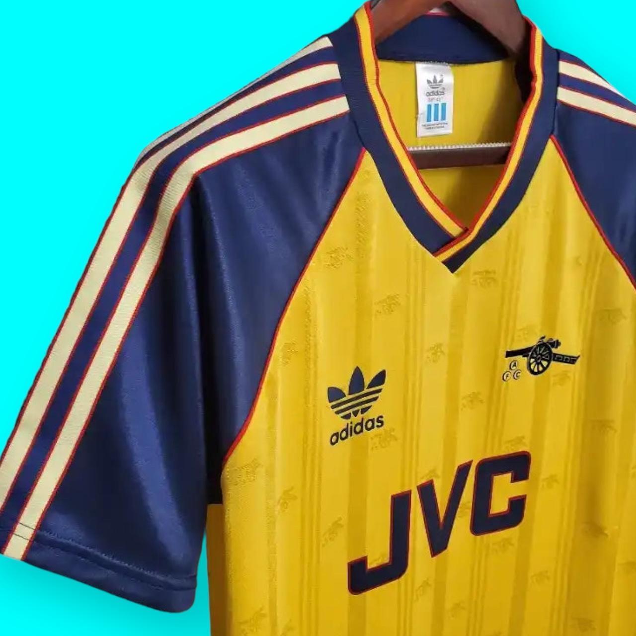 Adidas Arsenal Away Kit 1989 Arsenal Retro 88-89 Away Long Sleeved
