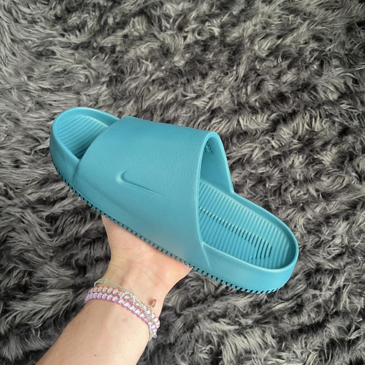 Teal nike outlet slides