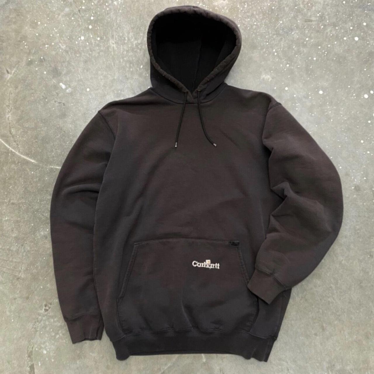 Faded black Carhartt hoodie. No imperfections. Fits... - Depop