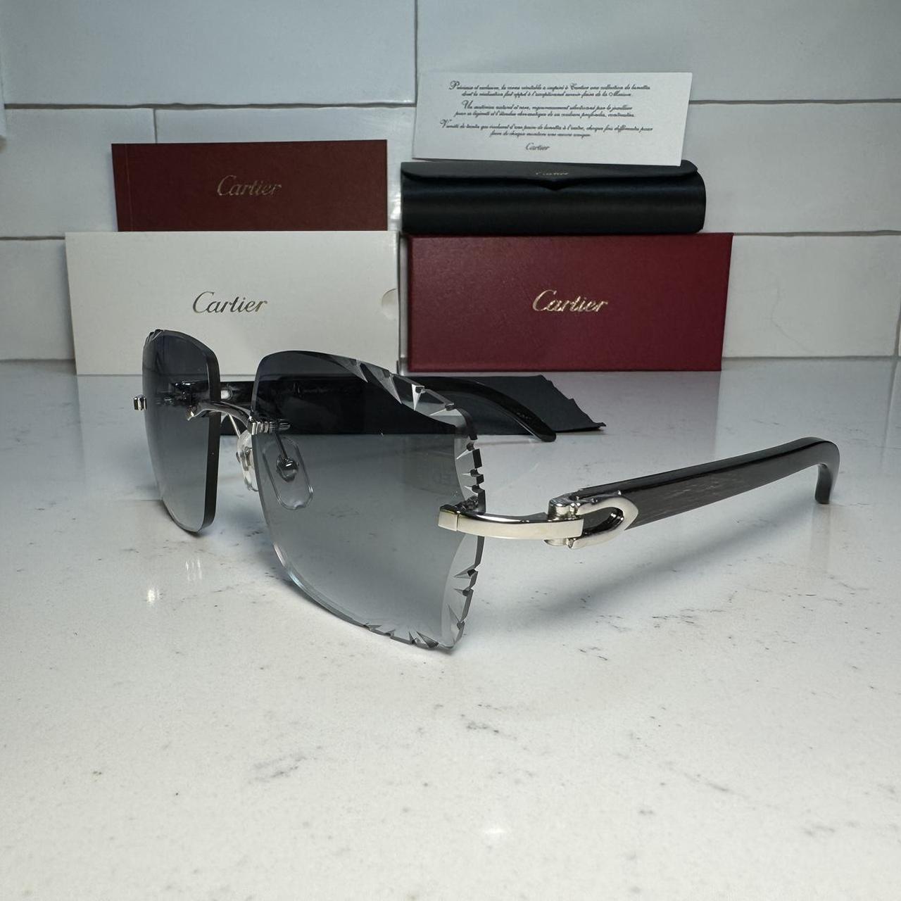 Cartier black buffalo online horn sunglasses