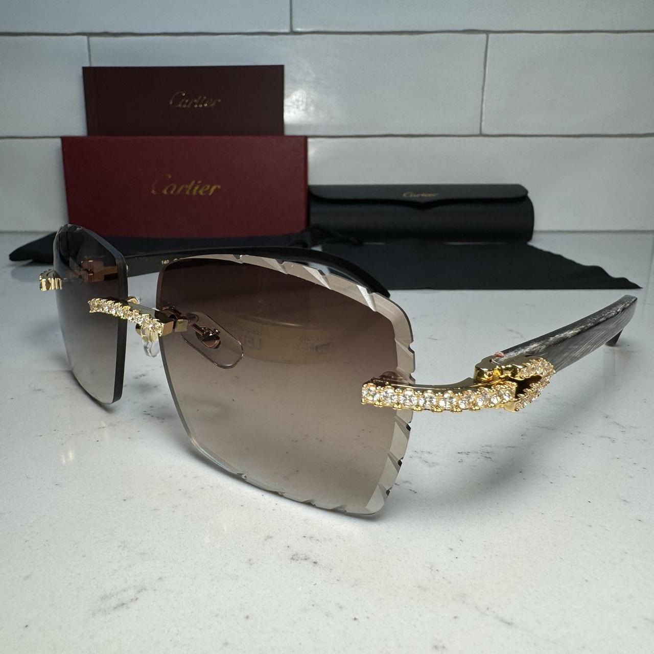 Black buffalo horn cartier cheap glasses