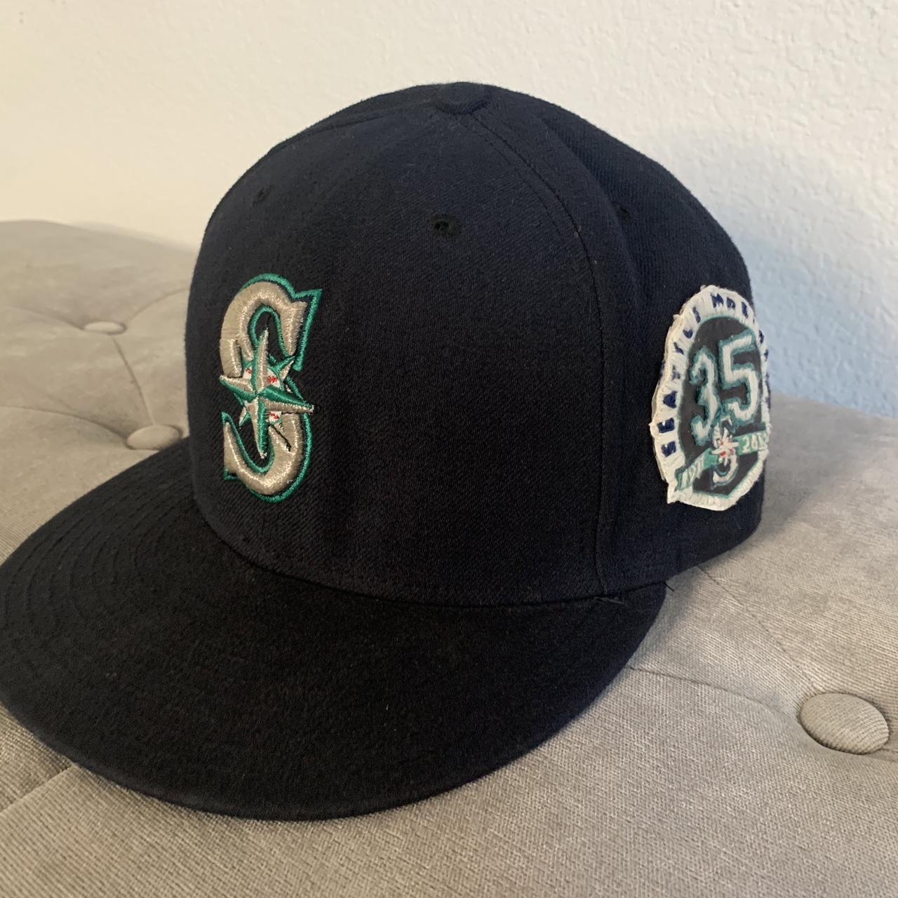 Seattle Mariners fitted hat size 7 7/8, custom made... - Depop