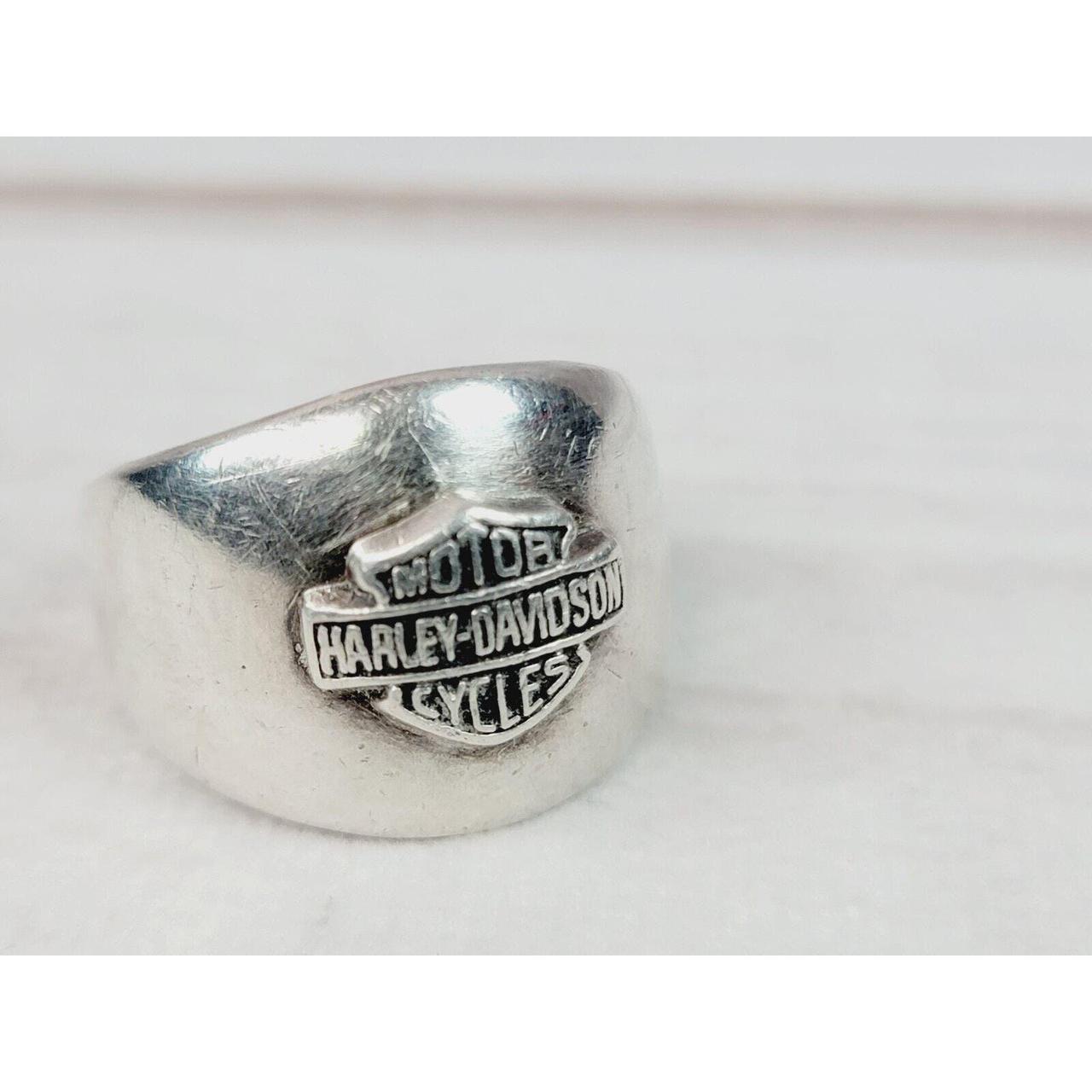 Vintage Harley Davidson Silver Ring .925 Silver, 15... - Depop