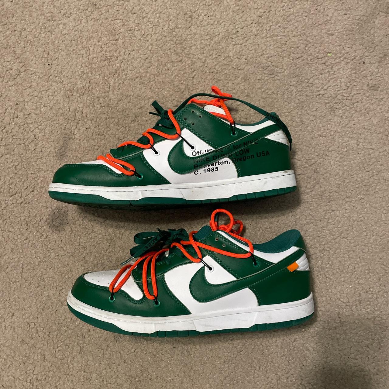 green & white dunks