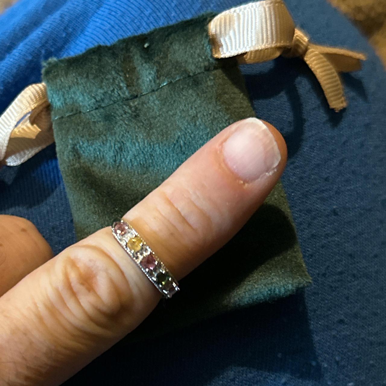 Custom Women's Ring - Silver/Multi – Multicoloure… - image 1