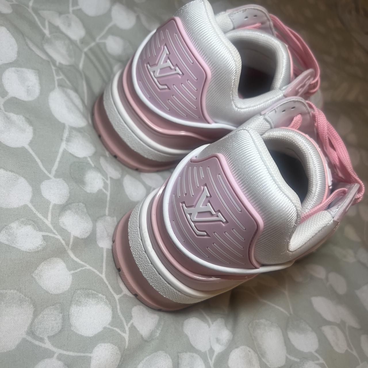 LV pink trainers Size 5 Worn once Selling as... - Depop