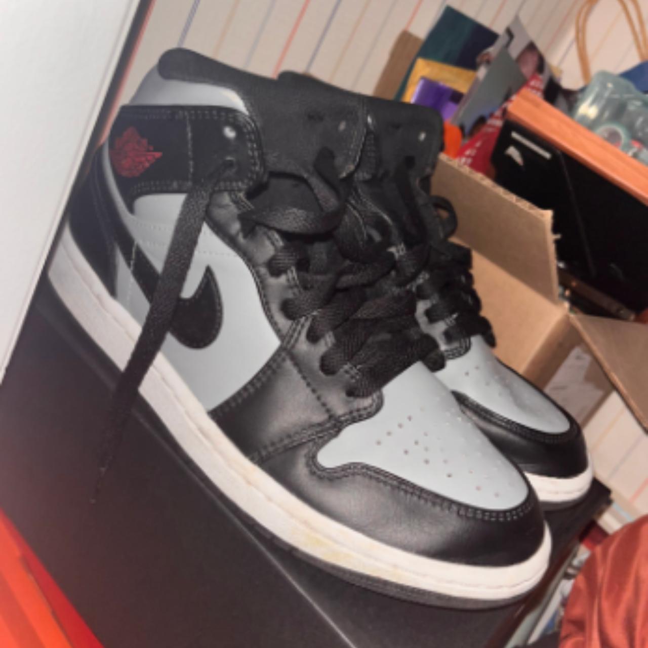 Greyscale Air Jordan 1 Mid Never worn - Depop