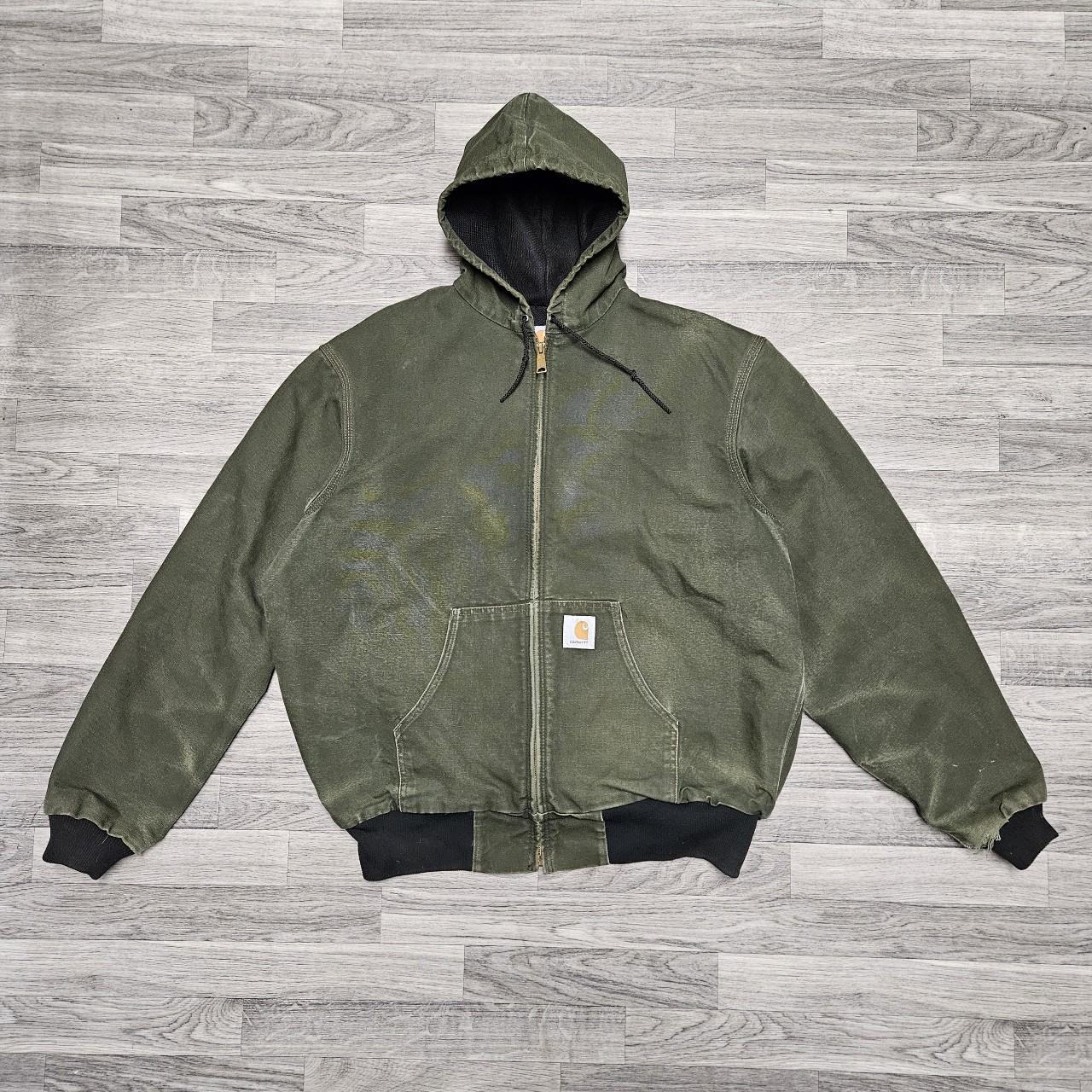 Vintage Carhartt Active Jacket JR104 XL Tall Green | Depop