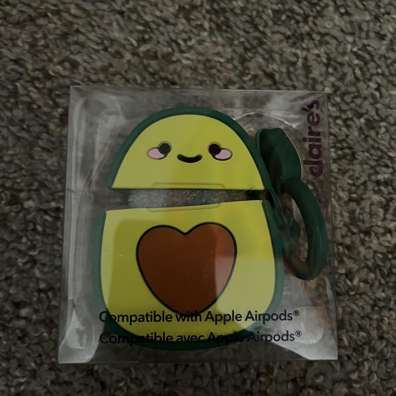 Green and yellow avocado airpod case #cute Depop