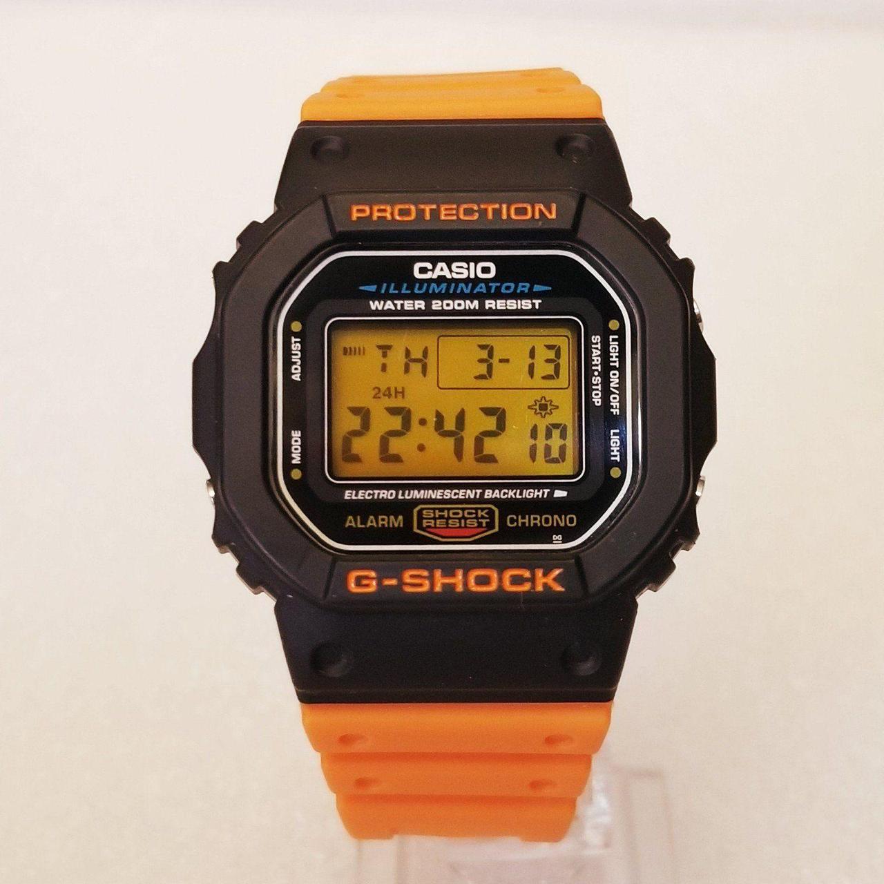 G-Shock Men's Digital Watch Black/Orange – Rare Casio G-Shock