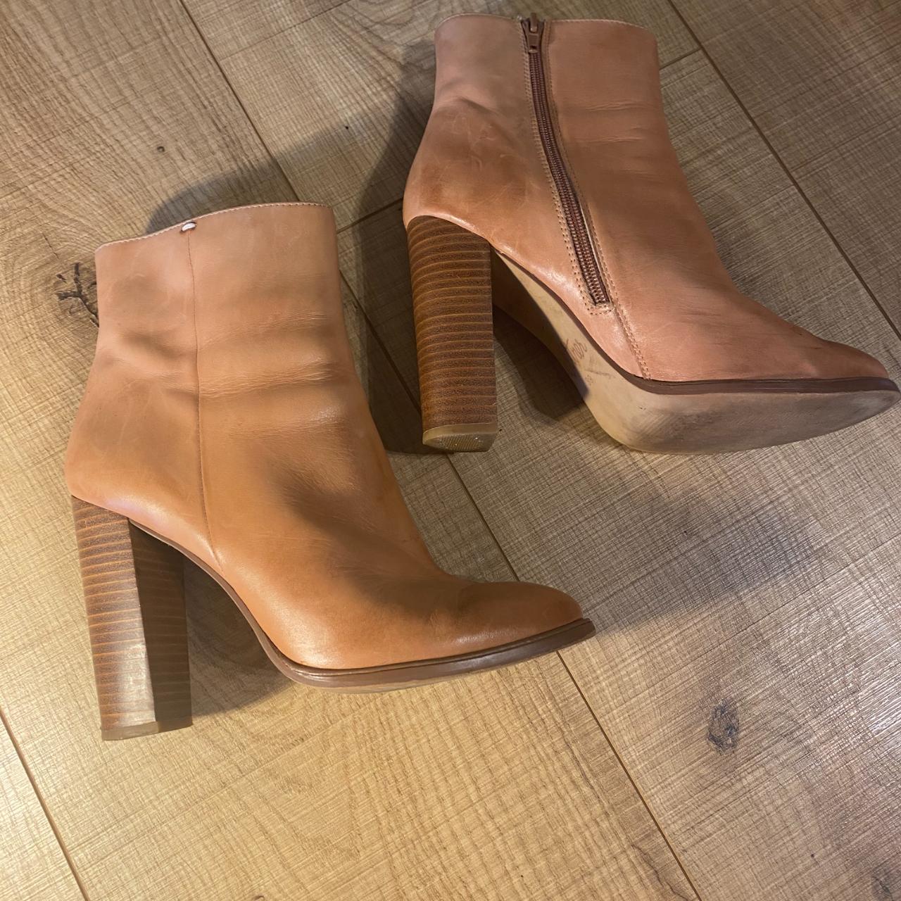 Wittner Tan Leather Ankle Boots Extra High heel -... - Depop