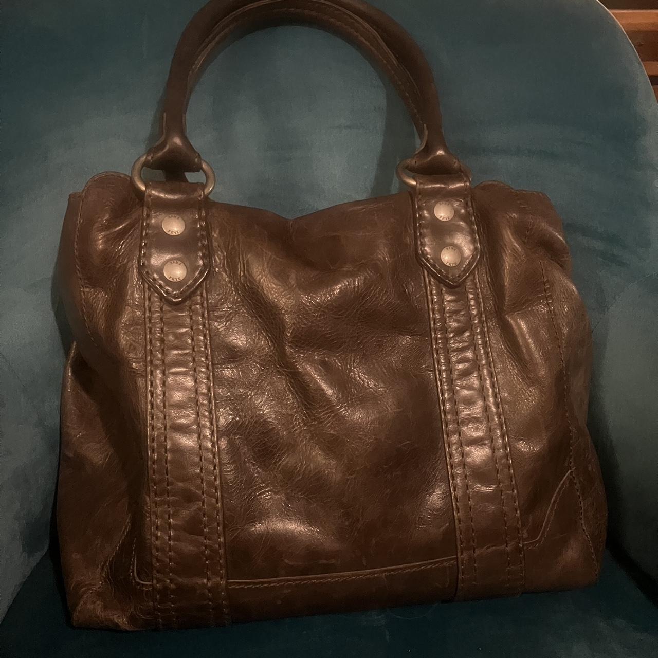 Frye melissa tote outlet dark brown