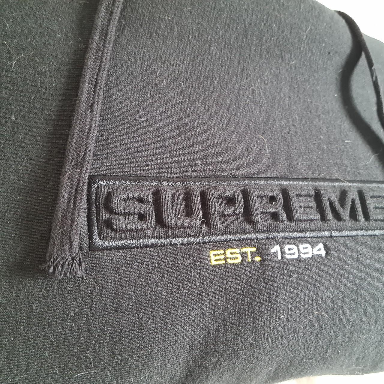 Supreme Est. 1994 Embossed Logo Black Hoodie large...