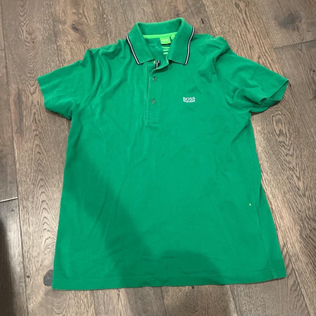 Dark green Hugo Boss polo (size M). Worn a few... - Depop