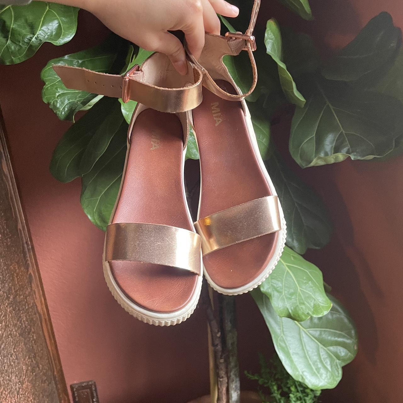 MIA Sandals Great conditions Size 7 Rose gold Depop