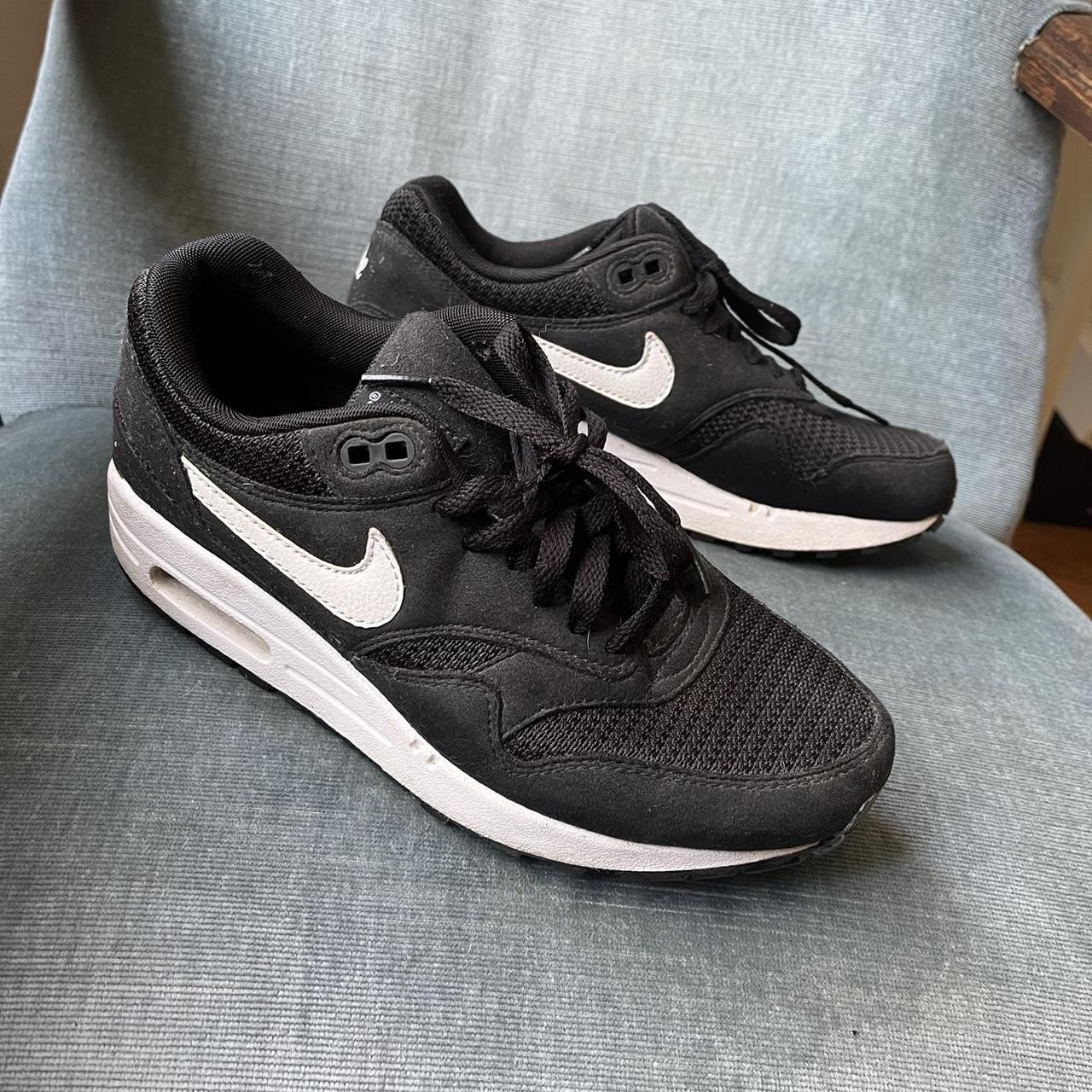 Custom Nike Air max one Minimal black and white... - Depop