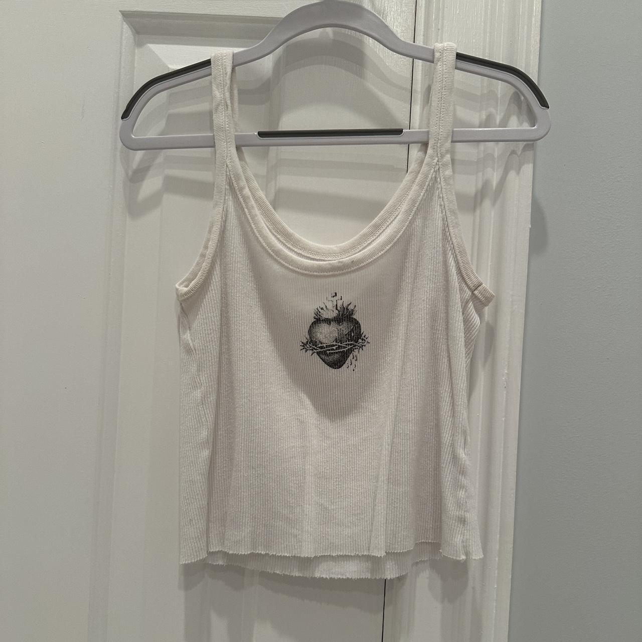 Brandy Melville white tank top Depop