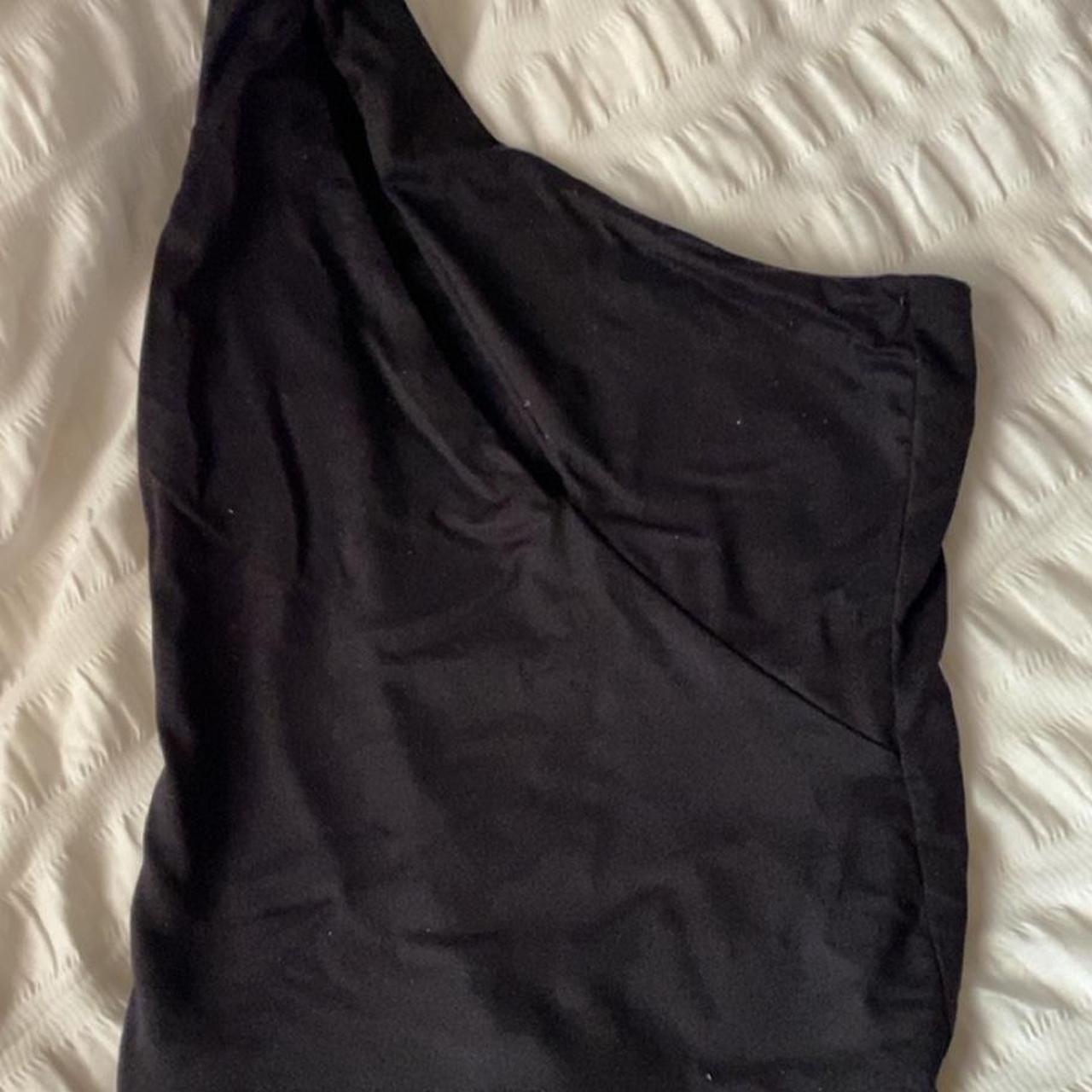 Supersoft One Shoulder Cut Out Bodysuit in Black
